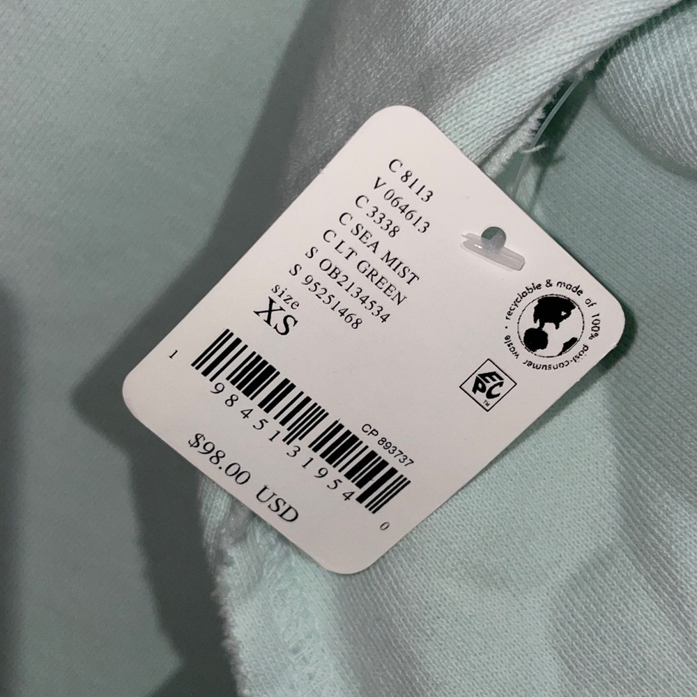FREE PEOPLE We The Free Wallace oversized Pullover - Sea Mist NWT SIZE XS - Picture 7 of 9